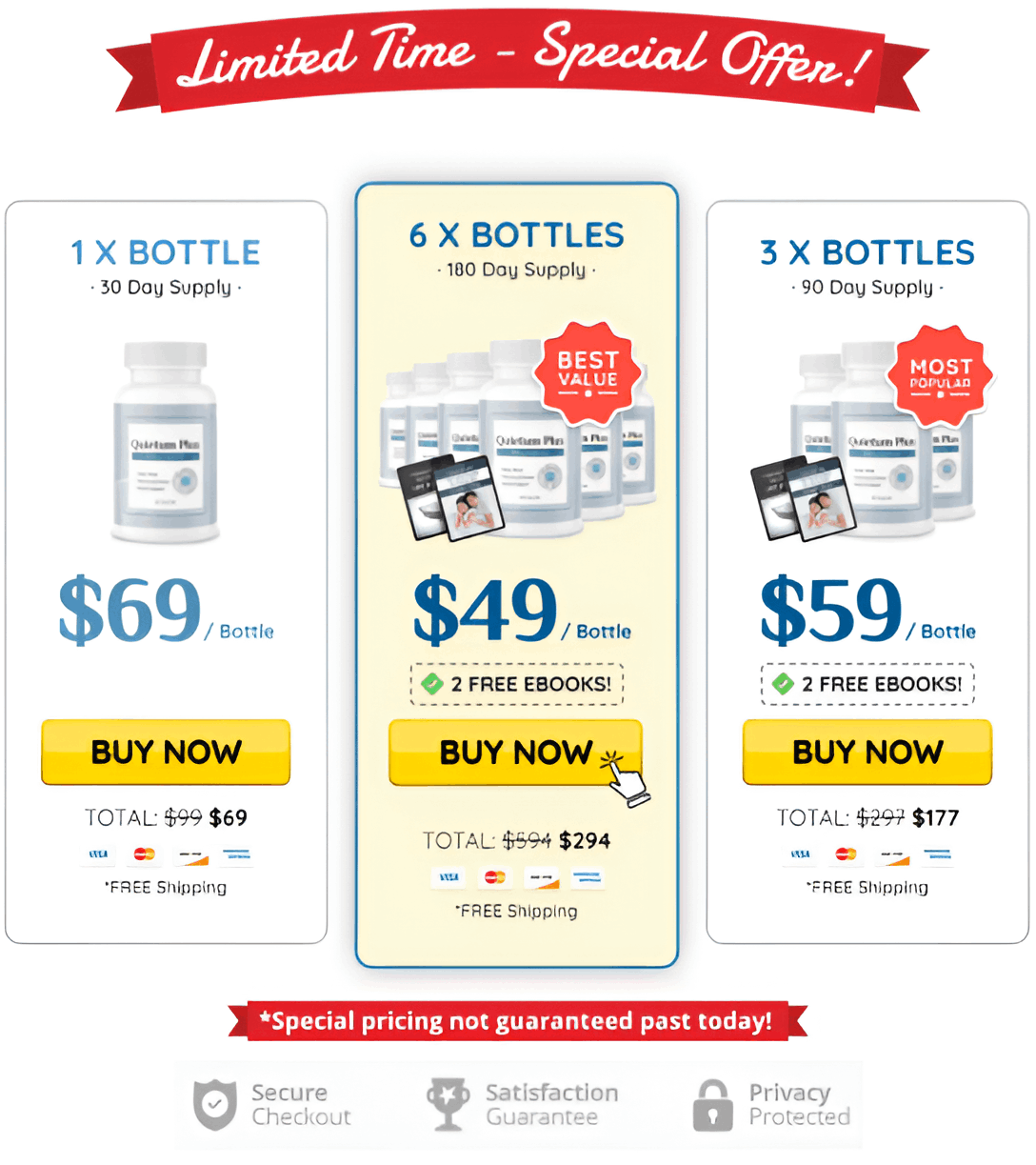 Quietum Plus-pricing-6 bottles